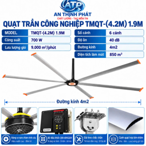 Quạt trần công nghiệp TMQT-(4.2M) 1.9M