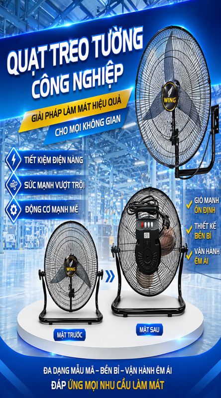 Quạt treo tường công nghiệp